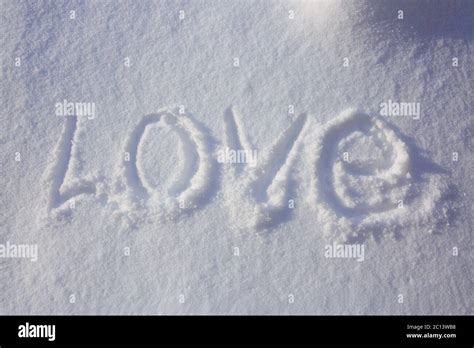 Heart Written Snow Hi Res Stock Photography And Images Alamy