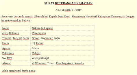 Maybe you would like to learn more about one of these? Contoh Surat Kematian | Surat Keterangan Kematian | Desa | RT