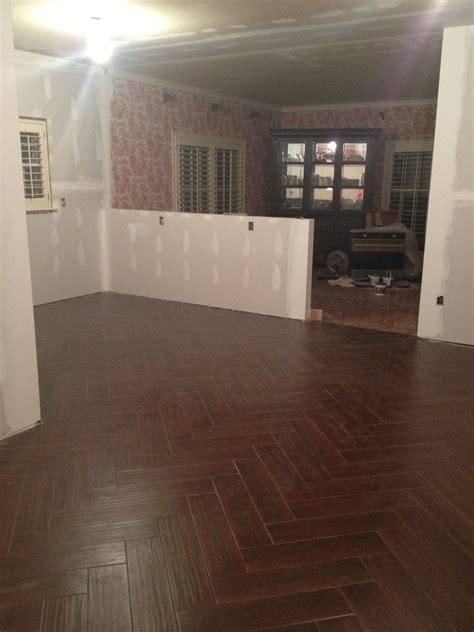 Check spelling or type a new query. Wood grain porcelain tile in herringbone pattern...LOVE!!