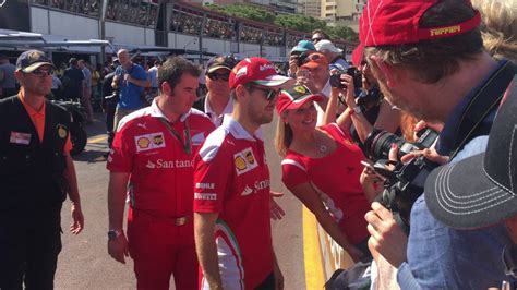 Sebastian Vettel Signing Autographs At F Monaco Youtube