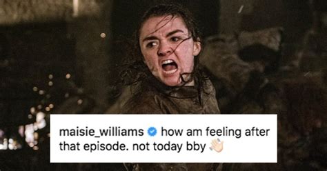 Maisie Williams Responds To Her Big Got Moment With Hilarious