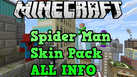 Minecraft Xbox 360 Ps3 Spider Man Skin Pack Release Date Youtube