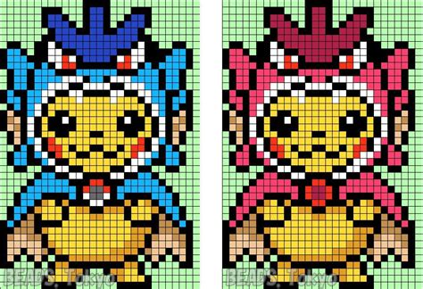 Pixel Art Pokemon Pikachu Pixel Art Pokemon Pikachu Déguisé 31