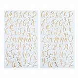 Gold Foil Letter Stickers Pictures