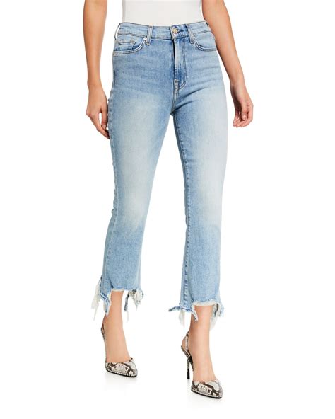 7 for all mankind high waist slim kick flare jeans neiman marcus