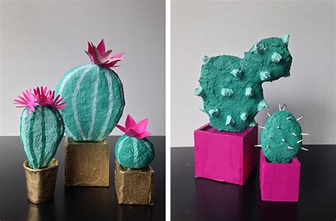 Papier Mâché Cacti For Hellolucky Bramble Workshop