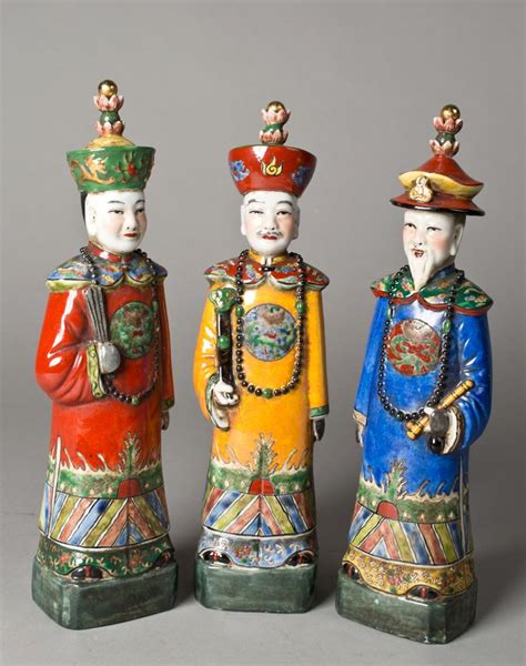 3 Chinese Porcelain Figures