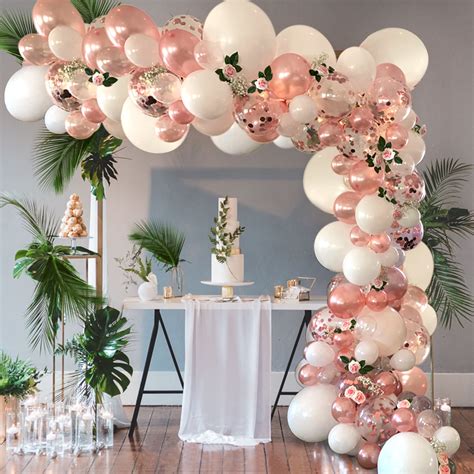 Gold And White Balloon Arch Garland Set Birthday Wedding Baby Shower