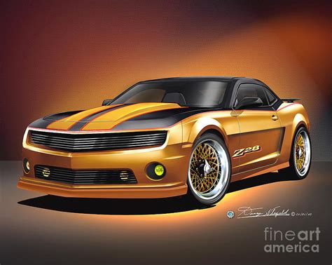 2012 Camaro Z28 Drawing By Danny Whitfield