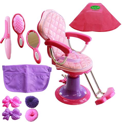 Beverly Hills Doll Collection Salon Chair For 18 Inch American Girl Dolls Fully Assembled With 8