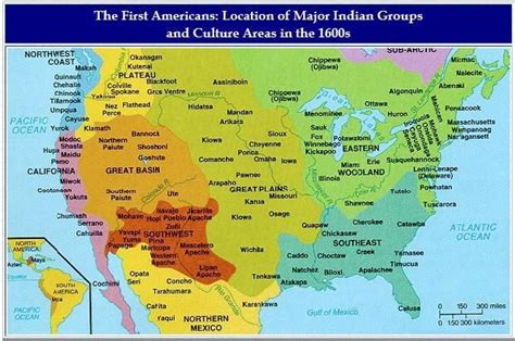 Native Tribes Maps Of The 1600s Native American Tribes Map Native