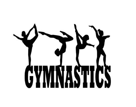 Gymnast Silhouettes Gymnast Svg Gymnastics Clipart Design Etsy