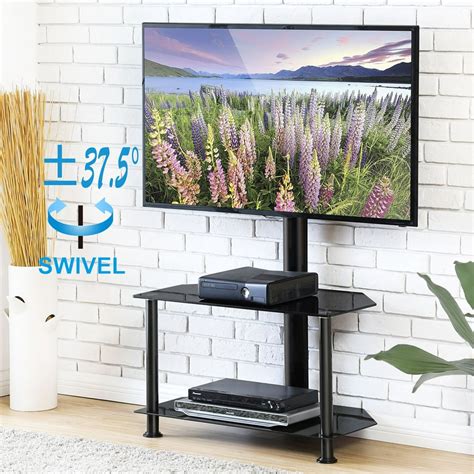 Fitueyes Swivel Floor Tv Stand With Mount Height Adjustable For 32 50
