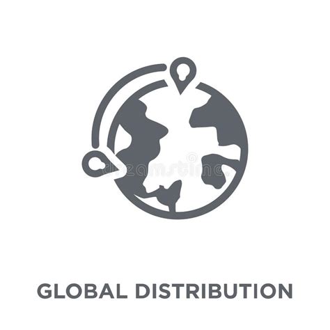 Global Distribution Icon From Delivery And Logistic Collection Stock