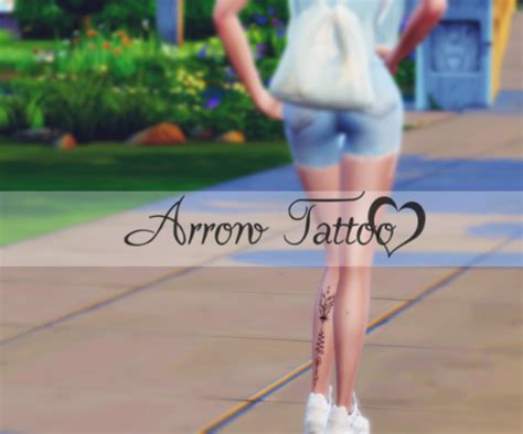 Amysims4cc Arrow Tattoo For Male And Female 1 Swatch~ Download