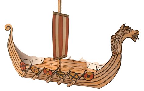 Viking Long Ship Cut Out And Make Model Etsy Uk