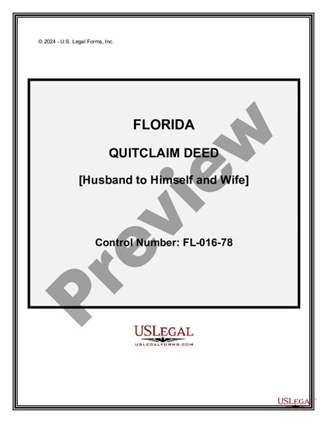 Example Of Completed Florida Quit Claim Deed With Right Us Legal Forms