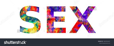 Sex Colorful Typography Text Banner Vector Stock Vector Royalty Free