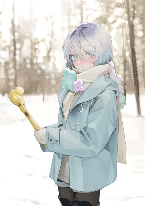 Anime Anime Girls Snow Original Characters Ohisashiburi Vertical Winter