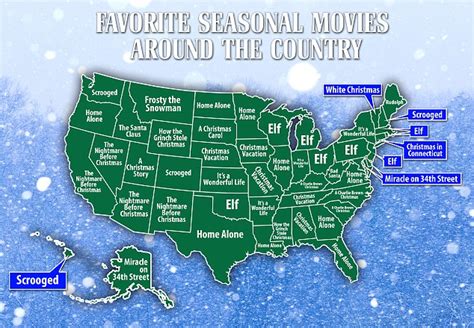 What are the best comedy movie series? Most popular Christmas movies in the US mapped out state ...