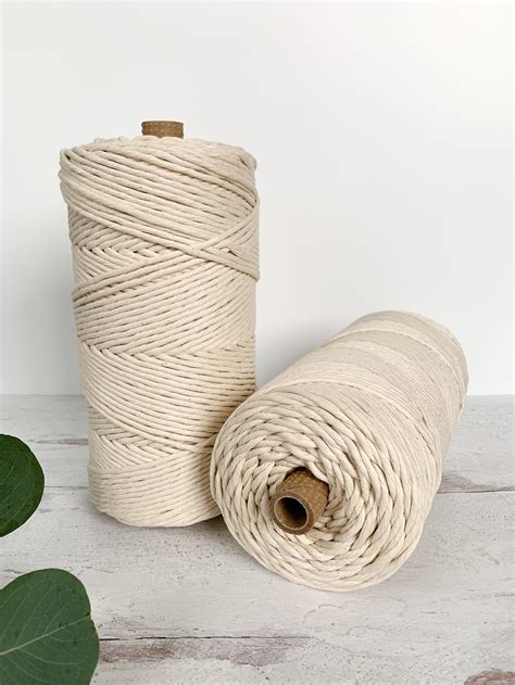 35 Mm Natural Cotton String Bulk Macrame Cord Single Etsy