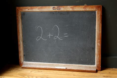 Vintage Natural Slate School Chalkboard Etsy
