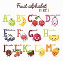 Fruit alphabet vector | Creative Daddy