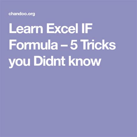 Learn Excel IF And Then Formula 5 Tricks You Didnt Know Excel