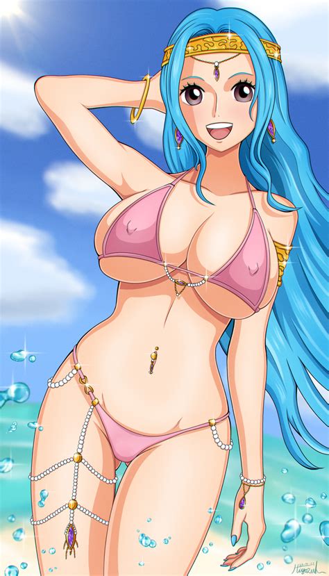 Rule 34 1girls Beach Bikini Blue Hair Breasts Hiyozuki Jewelry