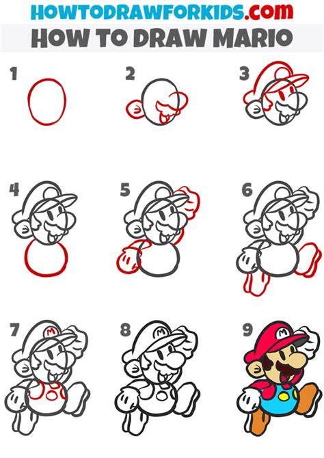 Easy Mario Coloring Page
