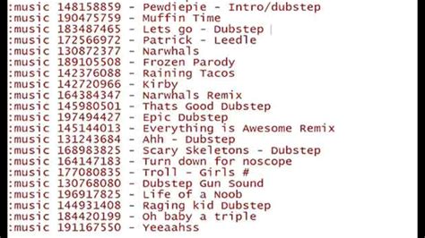 Roblox Music Codes Youtube