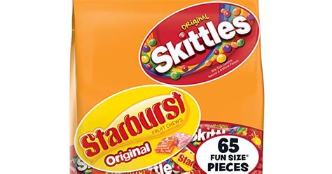 319oz Skittles And Starburst Original Candy Bag 65 Fun Size Pieces 6