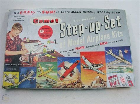 Vintage Set Of 5 Comet Model Airplane Kits In Box 62753774