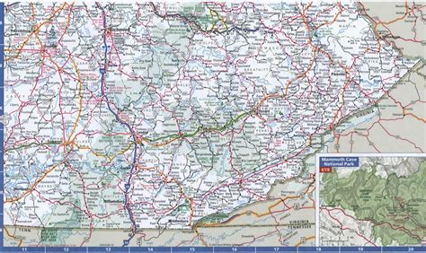 Kentucky Eastern Highways Road Mapfree Printable Road Map Of East Kentucky