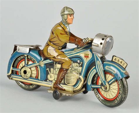 German Tin Litho Wind Up Arnold Motorcycle Toy Lot 475 Antique