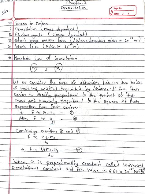 Gravitation Class 11 Physics Notes Chapter 7 Complete Notes Web Notee