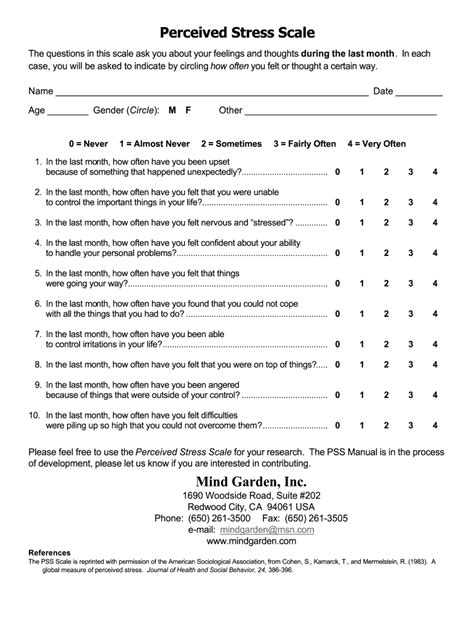 Perceived Stress Scale Fill Out And Sign Online Dochub