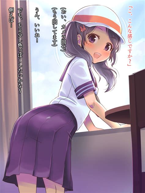Ishii Isuwie Original Commentary Request Highres Translation Request Girl Ass Black