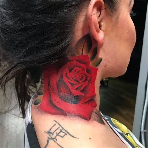 Top 71 Best Rose Neck Tattoo Ideas 2021 Inspiration Guide