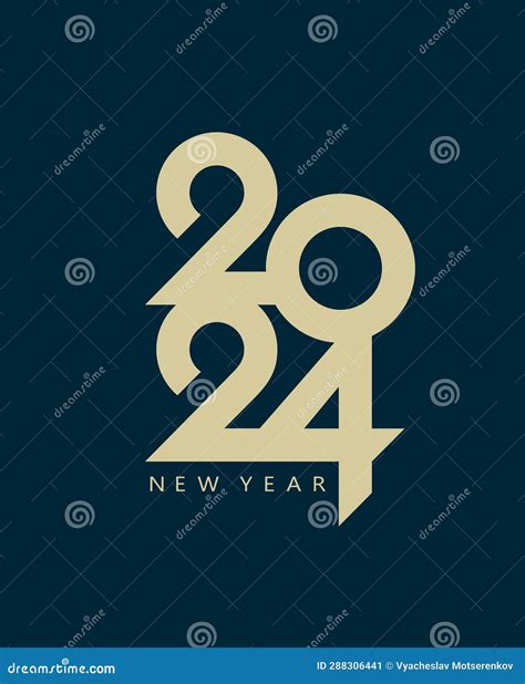 2024 Typography Logo Design Concept Happy New Year 2024 Logo Design