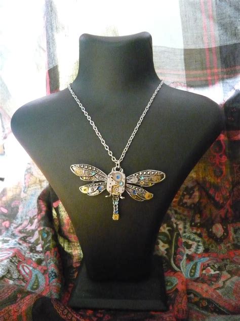 Vintage Steampunk Dragonfly Necklace By Lollollol2 On Deviantart