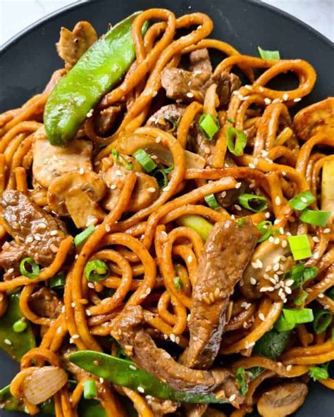 Beef Noodle Stir Fry Casually Peckish