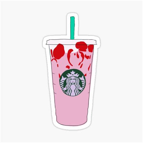 Starbucks Pink Drink Sticker For Sale By Ekneifel Redbubble