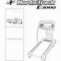 Nordictrack E3000 User Manual