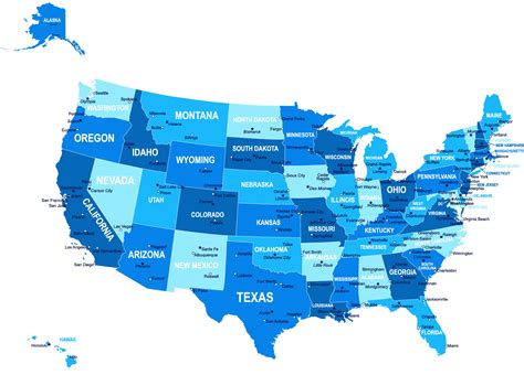 United States Of America Map Cities