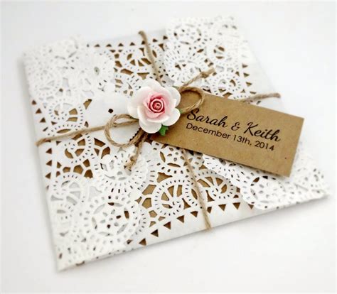 Unique invitation designs from independent artists. Set of 25 Invitations with RSVP cards, Wedding, Lace ...