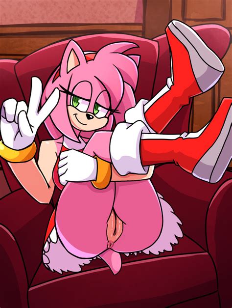 Rule 34 Absurd Res Amy Rose Anthro Anus Boots Bottomless Clothed