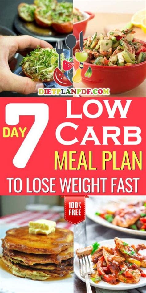 Free 7 Day 1 Week Low Carb Diet Weight Loss Meal Plan Pdf Diet Plan Pdf