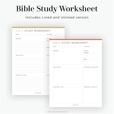 Bible Study Worksheet Fillable Printable Pdf Instant Download Etsy