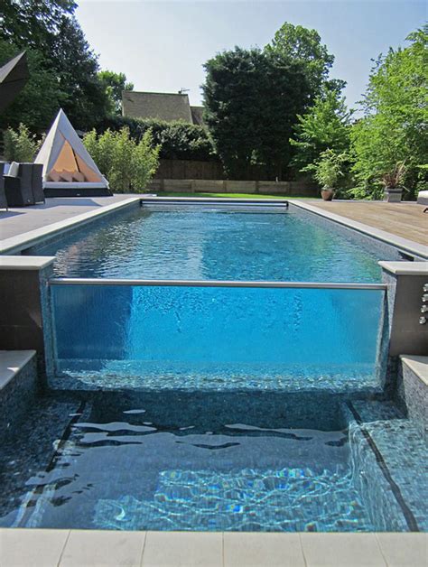 amazing glass pool walls home design and interior